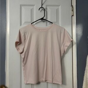 Hollister Soft Stretch Seamless Fabric Tee in Light Pink XL & Long